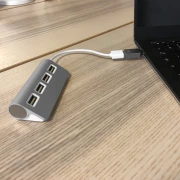 Thumbnail 4 of USB Хъб TNB, 4 порта, USB Type-A, с адаптер USB Type-C, бял