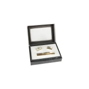 Thumbnail 1 of Комплект игла за вратовръзка и копчета за ръкавели, правоъгълни