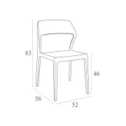 Thumbnail 5 of Градински стол RFG Snow, пластмасов, до 120 kg, тъмносив