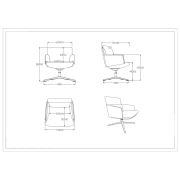 Thumbnail 6 of Кресло RFG Ray, екокожа, основа хром, черно