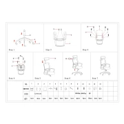 Thumbnail 6 of Директорски стол RFG Smart HB, дамаска и меш, Tilt механизъм, до 120 kg, тъмносиня седалка, тъмносиня облегалка