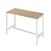 Thumbnail 1 of Висока маса Narbutas Nova, 1600 x 700 x 1050 mm, ПДЧ 25 mm, меламин кехлибарен дъб, бял метал