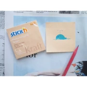 Thumbnail 3 of Stick'n Самозалепващи се листчета Kraft, 76 x 76 mm, кафяви, 100 листа