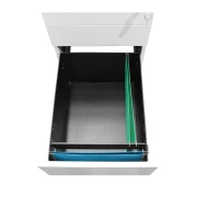 Thumbnail 5 of Контейнер RFG, метален, с три чекмеджета и ключ, 390 х 520 х 600 mm, бял