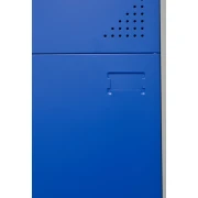 Thumbnail 3 of Гардероб RFG, метален, единичен, с две отделения, 38 x 45 x 185 cm, сив корпус, врати със син цвят