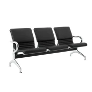 Thumbnail 1 of Посетителска пейка RFG Валета, с 3 места, екокожа, метални крака, 1800 х 680 х 770 mm