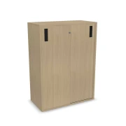 Thumbnail 3 of Шкаф Narbutas Choice, с плъзгащи се врати, 800 x 400 x 1075 mm, ПДЧ 18 mm, меламин избелен дъб, меламин избелен дъб, черна дръжка