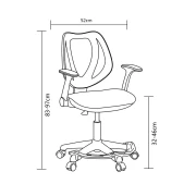 Thumbnail 2 of Детски стол RFG Sweety White, меш, до 100 kg, розов