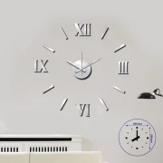 Thumbnail 1 of Splendid Стенен часовник Sticker Romer, диаметър 60 cm, сребрист