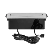 Thumbnail 2 of Мебелна кутия Orno, за вграждане, 2хP+E, USB Type-A+C, HDMI, черна