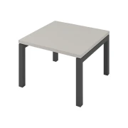 Thumbnail 1 of Ниска маса Narbutas Nova, 600 x 600 х 400 mm, квадратен плот, ПДЧ, перленосив меламин, тъмносив метал, крак тип U