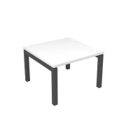 Thumbnail 1 of Ниска маса Narbutas Nova, 600 x 600 x 400 mm, квадратен плот, ПДЧ, бял меламин, тъмносив метал, крак тип U