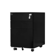 Thumbnail 3 of Контейнер RFG, метален, с три чекмеджета и ключ, 390 х 520 х 600 mm, черен