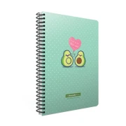 Thumbnail 3 of Gipta Тефтер Avocado, A6, бяла хартия, широки редове, картонена корица, със спирала, 80 листа