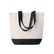 Thumbnail 1 of More Than Gifts Плажна чанта Kleuren, канава, 280 g/m2, 40 х 15 х 45 cm, черна