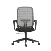 Thumbnail 4 of Работен стол RFG Mojito W, дамаска и меш, полиамидна основа, до 120 kg, сивa облегалка, черна седалка