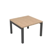 Thumbnail 1 of Ниска маса Narbutas Nova, 600 x 600 x 400 mm, квадратен плот, ПДЧ, меламин кехлибарен дъб, тъмносив метал, крак тип U