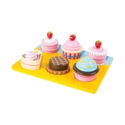 Thumbnail 2 of Small Foot Комплект кексчета и торти за рязане, дървени, 13 части