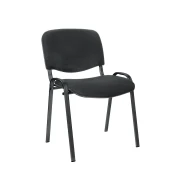Thumbnail 2 of Посетителски стол ISO Black, текстил, метална основа, до 120 kg, черен