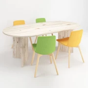 Thumbnail 2 of Заседателна маса Z401V, 210 x 110 x 74 cm, овален плот, ПДЧ 25 mm