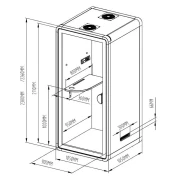 Thumbnail 7 of RFG Шумоизолираща акустична кабина Flexi One, 1050 х 1050 х 2240 mm, сива