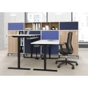 Thumbnail 2 of Шкаф Narbutas Choice, с плъзгащи се врати, 800 x 400 x 1075 mm, ПДЧ 18 mm, меламин избелен дъб, меламин избелен дъб, черна дръжка