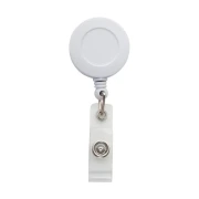 Thumbnail 1 of Cool Ретрактор Slope, ролетен държач за бадж, с клипс, кръгъл, бял