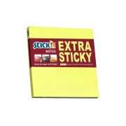 Thumbnail 1 of Stick'n Самозалепващи се листчета Extra Sticky, 76 x 76 mm, неонови, жълти, 100 листа