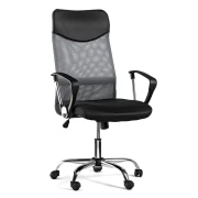 Thumbnail 3 of Директорски стол Monti HB, текстил, екокожа и меш, Tilt механизъм, до 120 kg, черна седалка, сива облегалка