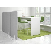 Thumbnail 3 of Висока маса Narbutas Light, 1600 x 700 x 1050 mm, ПДЧ 25 mm, бял меламин, бял метал