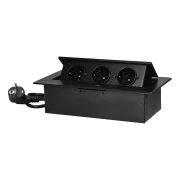 Thumbnail 2 of Мебелна кутия Orno, за вграждане, 3хP+E, черна