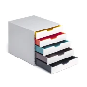 Thumbnail 6 of Durable Бокс за документи Varicolor, с 5 чекмеджета ,бял