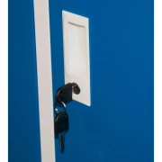 Thumbnail 6 of Гардероб RFG, метален, двоен, с две врати, 80 х 40 х 120 cm, бял, със сини врати