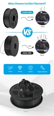 Thumbnail 5 of Филамент за 3D принтер, ABS, 1.75 mm, 1 kg, черен