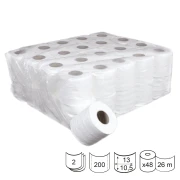 Thumbnail 1 of Тоалетна хартия, целулоза, двупластова, 80 g, 24 броя, 200 къса, 26 m