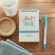 Thumbnail 2 of More Than Gifts Комплект тефтер и химикалка Mito, A6, от рециклиран картон, бели