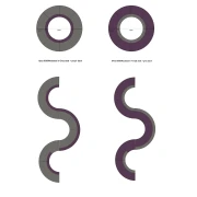 Thumbnail 2 of Табуретка RFG Zara, кръгла, дамаска, 450 х 450 х 450 mm, сива