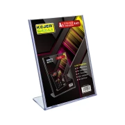 Thumbnail 1 of KEJEA Информационна поставка, L образна, вертикална, A6, прозрачна