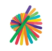 Thumbnail 1 of Foska Дървени пръчки, цветни, 15 cm, 50 броя