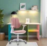 Thumbnail 3 of Детски стол RFG Ergo Cute White, текстил, до 100 kg, розов