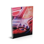 Thumbnail 6 of Тетрадка, A5, широки редове, 2 теми, офсетова хартия, метална спирала, мека корица, 80 листа