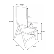Thumbnail 2 of Fieldmann Комплект градински столове FDZN 5018, метални, 2 броя