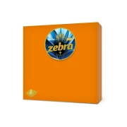 Thumbnail 1 of Салфетки Zebra Deluxe, двупластови, 33 х 33 cm, оранжеви, 35 броя