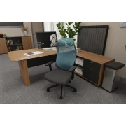 Thumbnail 11 of Ергономичен стол RFG STAR HB, дамаска и меш, Synchronous механизъм, до 150 kg, черна седалка, синя облегалка