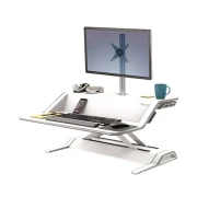 Thumbnail 3 of Работна станция Fellowes Sit Stand, подвижна, бяла