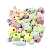 Thumbnail 4 of Creativ Company Мъниста с дупка, дървени, цветни, в буркан, 400 ml