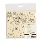 Thumbnail 4 of Creativ Company Шаблон Дърво и зайци, 15.5 х 17 cm