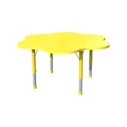 Thumbnail 2 of Ученическа маса RFG Flower, с регулируема височина, от 3 до 8 години, 1200 х 1200 х 370-620 mm, MDF, жълта