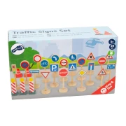 Thumbnail 4 of Small Foot Комплект пътни знаци, дървени, 25 части