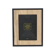 Thumbnail 2 of Splendid Рамка за снимка Davos, MDF, 21 х 26 cm, черна с дървени елементи